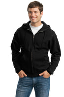 JERZEES Super Sweats NuBlend- Full-Zip Hooded Sweatshirt. 4999M-Sweatshirts/Fleece-Black-3XL-JadeMoghul Inc.