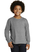 JERZEES Youth Dri-Power Active 50/50 Cotton Poly Long Sleeve T-Shirt. 29BL-Youth-Oxford-XL-JadeMoghul Inc.