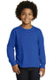 JERZEES Youth Dri-Power Active 50/50 Cotton Poly Long Sleeve T-Shirt. 29BL-Youth-Royal-XL-JadeMoghul Inc.