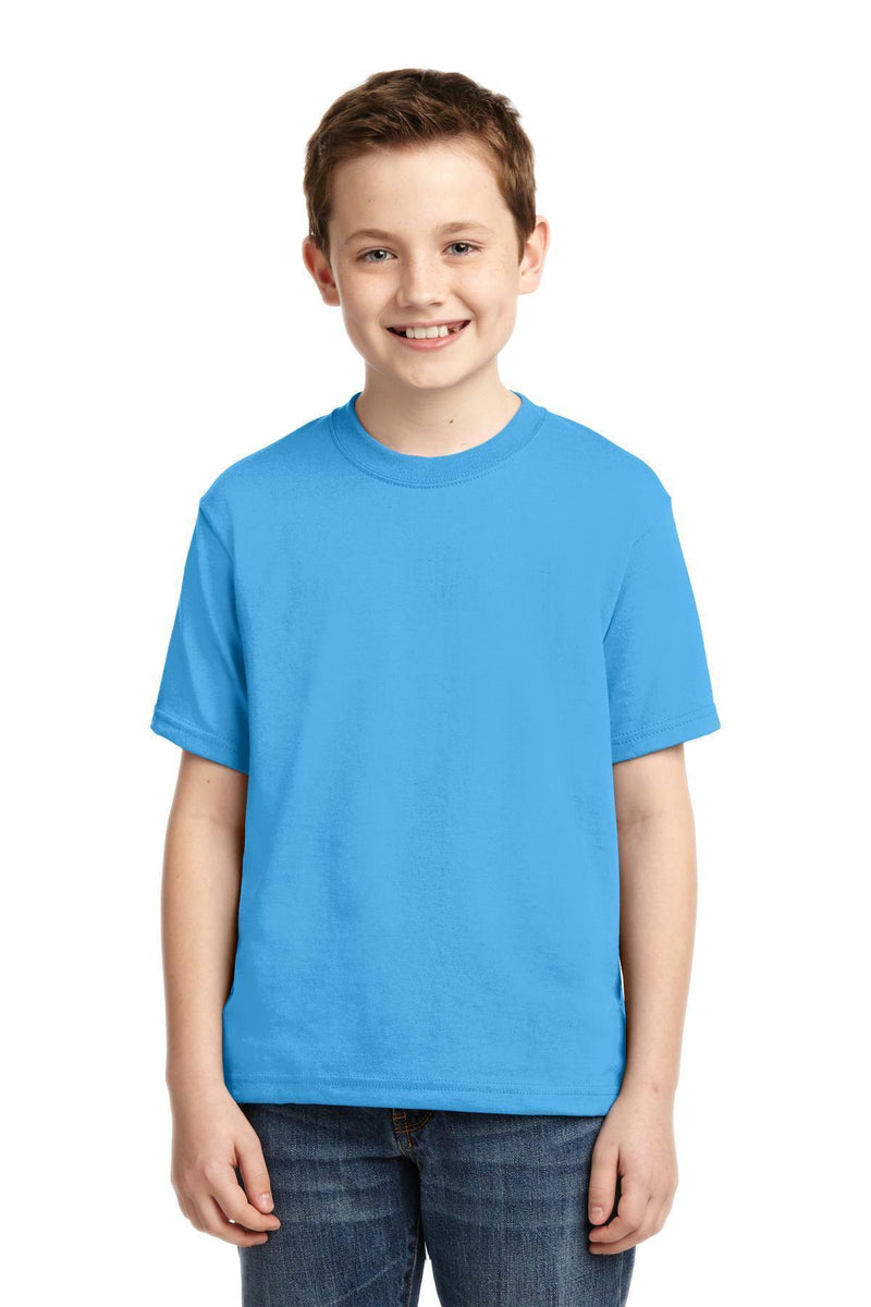 JERZEES - Youth Dri-Power Active 50/50 Cotton/Poly T-Shirt. 29B-T-shirts-Aquatic Blue-L-JadeMoghul Inc.