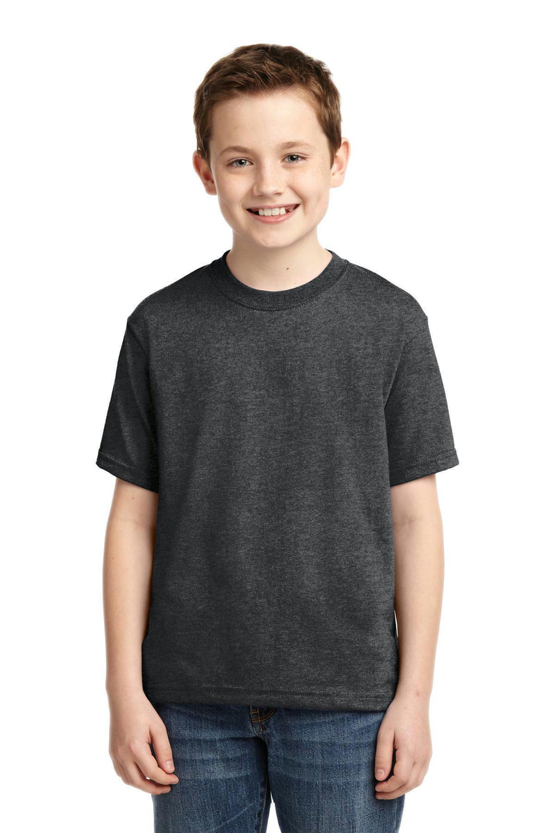 JERZEES - Youth Dri-Power Active 50/50 Cotton/Poly T-Shirt. 29B-T-shirts-Black Heather-XL-JadeMoghul Inc.