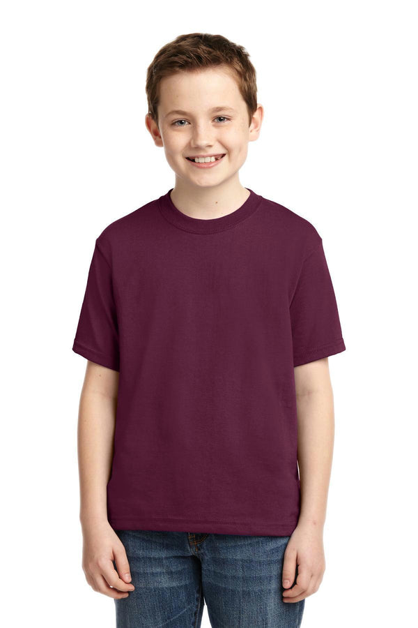 JERZEES - Youth Dri-Power Active 50/50 Cotton/Poly T-Shirt. 29B-T-shirts-Maroon-M-JadeMoghul Inc.