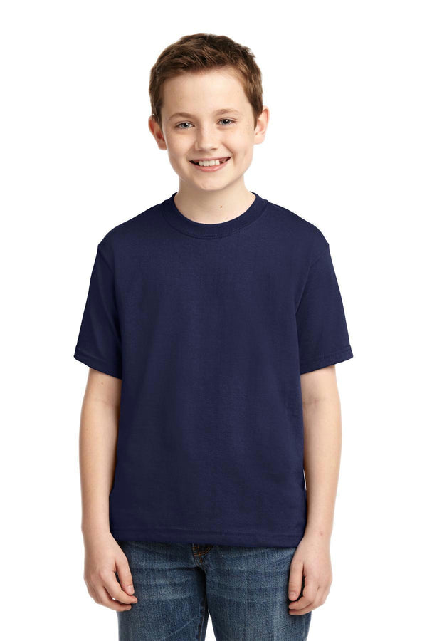 JERZEES - Youth Dri-Power Active 50/50 Cotton/Poly T-Shirt. 29B-T-shirts-Navy-XS-JadeMoghul Inc.