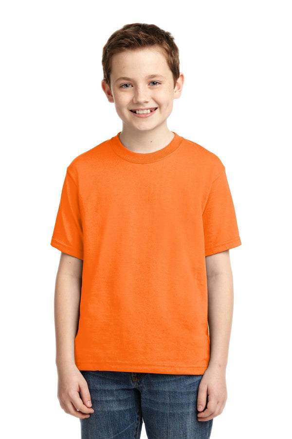 JERZEES - Youth Dri-Power Active 50/50 Cotton/Poly T-Shirt. 29B-Youth-Safety Orange-S-JadeMoghul Inc.