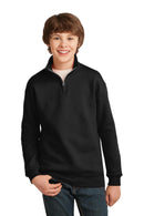 JERZEES Youth NuBlend1/4-Zip Cadet Collar Sweatshirt. 995Y-Sweatshirts/Fleece-Black-XL-JadeMoghul Inc.