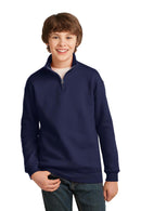 JERZEES Youth NuBlend1/4-Zip Cadet Collar Sweatshirt. 995Y-Sweatshirts/Fleece-Navy-XL-JadeMoghul Inc.