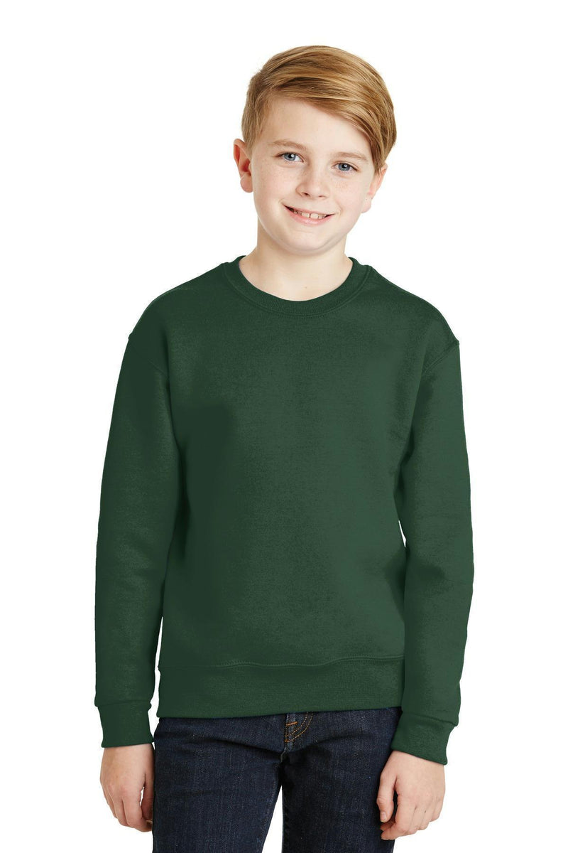 JERZEES - Youth NuBlendCrewneck Sweatshirt. 562B-Sweatshirts/Fleece-Forest Green-XL-JadeMoghul Inc.