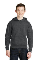 JERZEES - Youth NuBlendPullover Hooded Sweatshirt. 996Y-Youth-Black Heather-XL-JadeMoghul Inc.