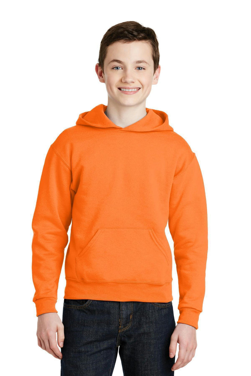 JERZEES - Youth NuBlendPullover Hooded Sweatshirt. 996Y-Youth-Safety Orange-XL-JadeMoghul Inc.