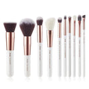 Jessup Makeup brushes set 6-25pcs Pearl White / Rose Gold Professional Make up brush Natural hair Foundation Powder Blushes AExp