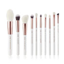 Jessup Makeup brushes set 6-25pcs Pearl White / Rose Gold Professional Make up brush Natural hair Foundation Powder Blushes AExp
