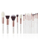 Jessup Makeup brushes set 6-25pcs Pearl White / Rose Gold Professional Make up brush Natural hair Foundation Powder Blushes AExp