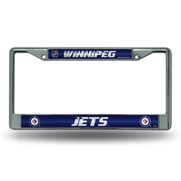 Vehicle License Plate Frames Jets Winnipeg Bling Chrome Frame