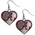 Alabama Football - Alabama Crimson Tide Heart Dangle Earrings