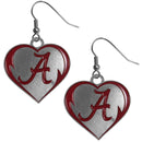 Alabama Football - Alabama Crimson Tide Heart Dangle Earrings