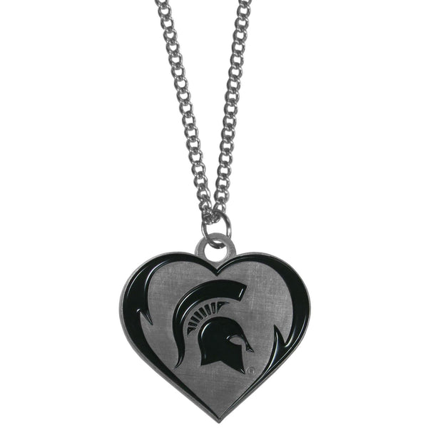Michigan Football - Michigan State Spartans Heart Necklace