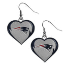 New England Patriots Heart Dangle Earrings For Men