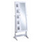 Jewelry Cheval Mirror With Picture Frames, White-Floor Mirrors-White-MDF-JadeMoghul Inc.