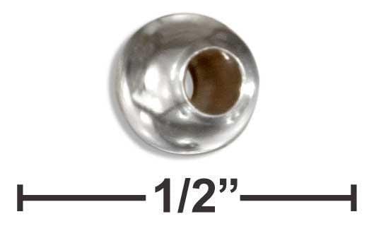 Jewelry Finding Sterling Silver 5MM High Polish Spacer Bead With 2MM Hole JadeMoghul Inc.