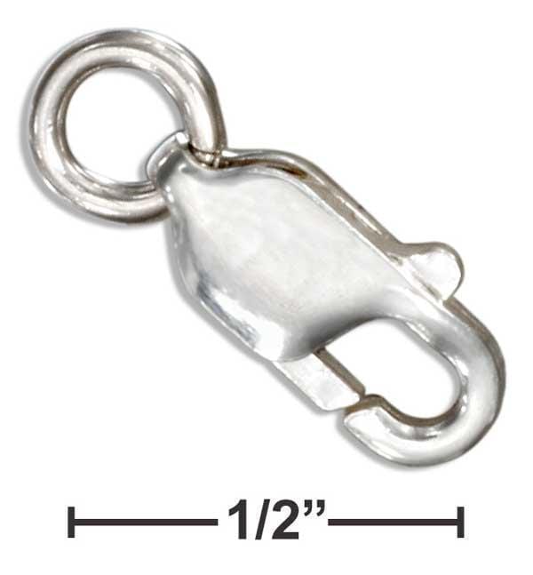 Jewelry Finding Sterling Silver Jewelry:  Lobster Claw 5 X 13mm With 6mm Jump Ring JadeMoghul