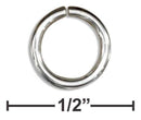 Jewelry Finding Sterling Silver Round Jump Rings .036" X 8MM (25 Pieces) JadeMoghul Inc.