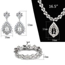 Jewelry Sets Body Jewelry 3W933 Rhodium Brass Jewelry Sets with AAA Grade CZ Alamode Fashion Jewelry Outlet