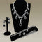 Body Jewelry LO2325 Rhodium Brass Jewelry Sets with AAA Grade CZ