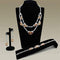 Body Jewelry LO2326 Rhodium Brass Jewelry Sets with AAA Grade CZ