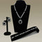Body Jewelry LO2330 Rhodium Brass Jewelry Sets with AAA Grade CZ