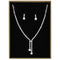 Costume Jewelry 3W1428 Rhodium Brass Jewelry Sets with AAA Grade CZ