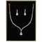 Costume Jewelry 3W1430 Rhodium Brass Jewelry Sets with AAA Grade CZ