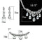 Jewelry LO2334 Rhodium Brass Jewelry Sets with AAA Grade CZ