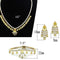 Jewelry LO2429 Gold Brass Jewelry Sets with AAA Grade CZ in Topaz