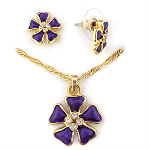 Jewelry LO269 Gold White Metal Jewelry Sets with Top Grade Crystal