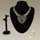 Jewelry LO3077 Gold Brass Jewelry Sets with AAA Grade CZ