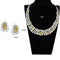 Jewelry LO3293 Rhodium Brass Jewelry Sets with AAA Grade CZ in Topaz
