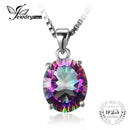 JewelryPalace 2.5ct Rainbow Fire Mystic Topaz Concave Oval Pendant 925 Sterling Silver Fine Jewelry For Women Gift Without Chain--JadeMoghul Inc.