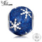 Jewelrypalace 925 Sterling Silver Christmas Snowflakes Blue Enamel Beads Charms Fit Bracelets Gifts For Women Fashion Jewelry--JadeMoghul Inc.