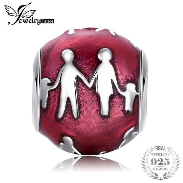 Jewelrypalace 925 Sterling Silver Family Bond Pueple Murano Glass Beads Charms Fit Bracelets Gifts For Women Fashion Jewelry--JadeMoghul Inc.