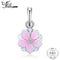 Jewelrypalace 925 Sterling Silver Magnolia Blossom Gradient Pink Enamel Charm Bracelet Gifts For Her Anniversary Fashion Jewelry--JadeMoghul Inc.