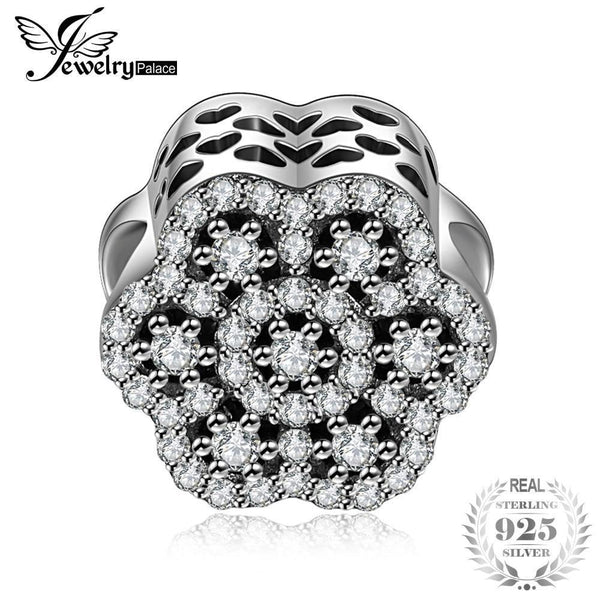 Jewelrypalace 925 Sterling Silver Openwork Flower Beads Charms Fit Bracelets Gifts For Women Anniversary Gifts Fashion Jewelry--JadeMoghul Inc.