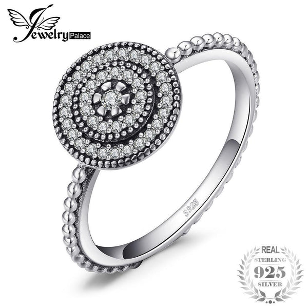 JewelryPalace 925 Sterling Silver Timeless Friendship Halo Ring Gift For Her Mother Girlfriend Anniversary Present Fine Jewelry-6-China-JadeMoghul Inc.