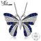 JewelryPalace Butterfly Created Blue Spinel Pendant 100% 925 Sterling Silver Not Include A Chain Woman's Fashion Charm--JadeMoghul Inc.
