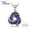 JewelryPalace Created Blue Spinel Flower Pendant Necklace 925 Sterling Silver Jewelry For Women Anniversary Gift For Women/Girls--JadeMoghul Inc.
