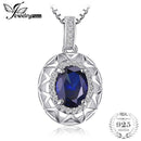JewelryPalace Hot Sale Russian Design Real Blue Sapphire Pendant Solid 925 Sterling Solid Silver Amazing Jewelry No Chain--JadeMoghul Inc.