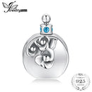 JewelryPalace Love In Paris Perfume BottleBlue Cubic Zirconia 925 Sterling Silver Charm Beads 2018 New Hot Sale Beautiful Gifts--JadeMoghul Inc.