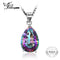 JewelryPalace Pear 4.5ct Genuine Rainbow Fire Mystic Topaz Pendant For Women Solid 925 Sterling Silver Jewelry Not Include Chain--JadeMoghul Inc.
