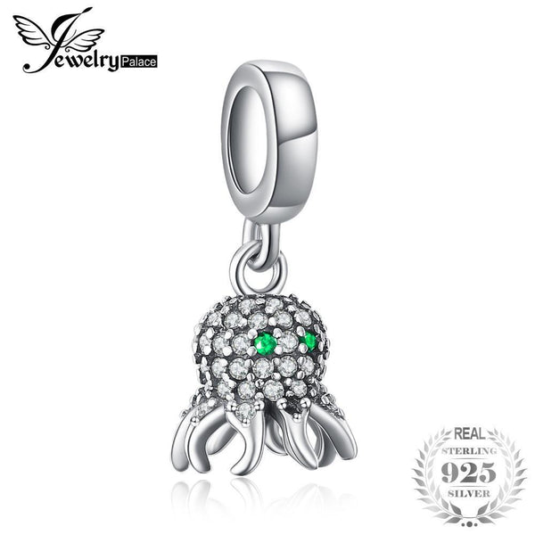 JewelryPalace Sea Love Octopus Cubic Zirconia 925 Sterling Silver Charm Beads For Women 2018 New Hot Sale Beautiful Gifts--JadeMoghul Inc.