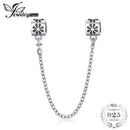 Jewelrypalace Silver Flower Safety Chain 925 Sterling Silver Gifts For Women Anniversary Gifts Fashion Jewelry Hot Selling--JadeMoghul Inc.