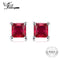 JewelryPalace Square 0.8ct Created Red Ruby 925 Sterling Silver Stud Earrings Fashion Earrings for Women Fine Jewelry New Brand--JadeMoghul Inc.